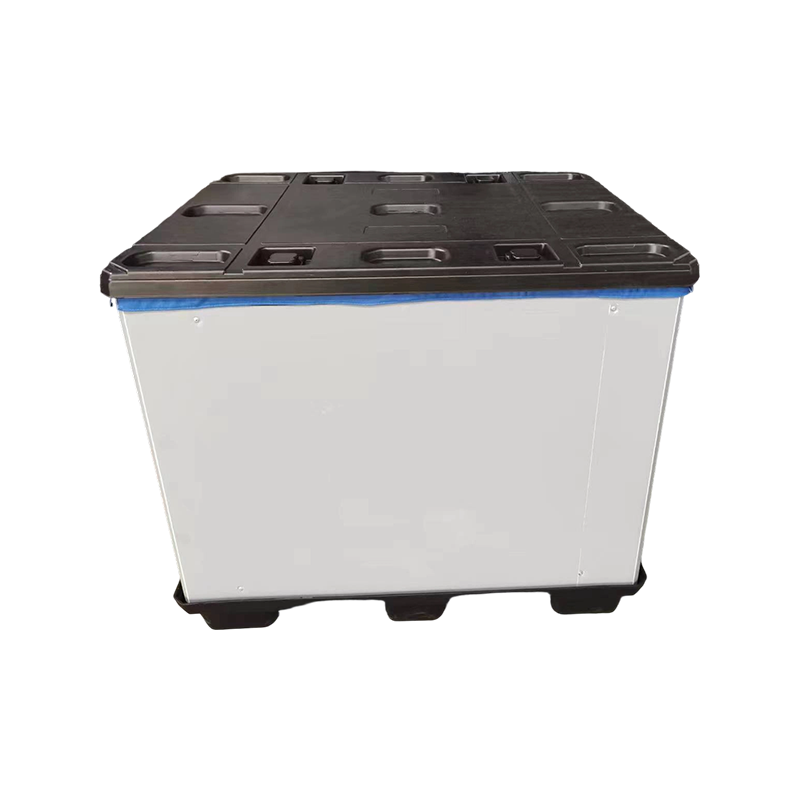 Foldable Plastic Sleeve Pallet Box with Fabric Inserts