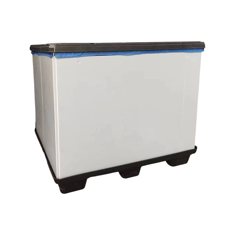 Foldable Plastic Sleeve Pallet Box with Fabric Inserts