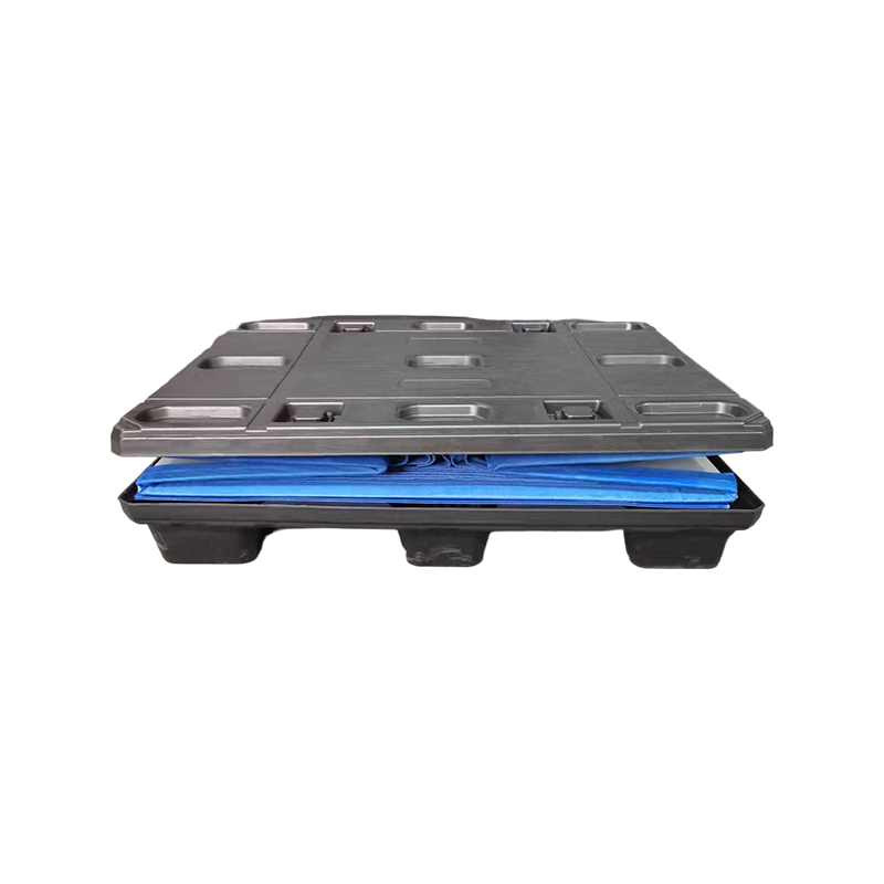 Foldable Plastic Sleeve Pallet Box with Fabric Inserts
